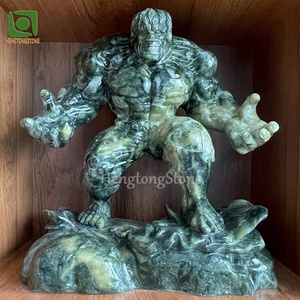 Estatua de Mármol de Personaje de Película, <span class=keywords><strong>Hulk</strong></span>, para Interiores, Pequeña, Artesanía, Figura Famosa, Escultura de Piedra - Product Image 2