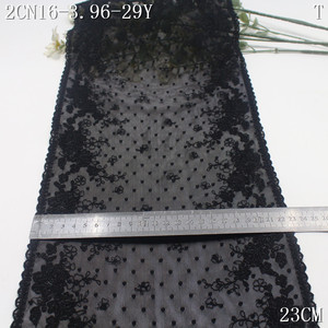 23cm morbido elastico nero rosso blu Tulle ricamato pizzo <span class=keywords><strong>con</strong></span> piccoli pois fiore elasticizzato pizzo ricamato per donna reggiseno - Product Image 2