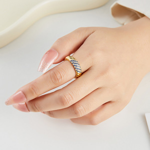 <b>Adjustable</b> Geometric <b>Ring</b> With Micro Pave Zircon Inlay For Women Index Finger Gift Jewelry - Product Image 2
