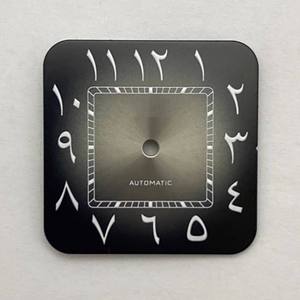 New square 27mm black mechanical watch strap with NH35 movement, water-resistant, made of <b>plastic</b> material, with <b>modified</b> dial a - Product Image 6