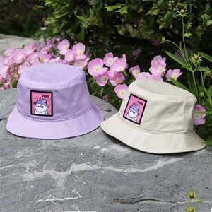 Wholesale Custom Embroidered Patch Quick Dry Black <strong>Purple</strong> Bucket <strong>Hat</strong>,Sun Shade Beach Cap,Fisherman Wide Brim String Bucket <strong>Hat</strong> - Product Image 3