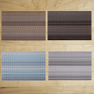 Vente en gros tapis anti-brûlure de couleur dégradée support de napperon en PVC tapis de mariage personnalisé tapis de drainage de cuisine napperon à rayures - Product Image 6