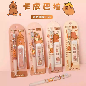 בעלי חיים capybara קריקטורה מכני 0.5 עיפרון חמוד מילוי אוטומטי עפרונות kawaii סט ניירת סט - Product Image 3