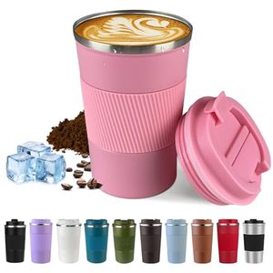 Custom Logo Gift 12oz Vacuum-Insulated Stainless Steel Travel Coffee Mug, Leak-Proof Reusable Coffee Cup with Lid - Product Image 2