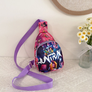 몬스터 헌트 어린이 가방 한국어 버전 만화 트렌디 멋진 Kpop 어린 소녀 싱글 숄더 가슴 가방 미니 크로스바디 백 - Product Image 5