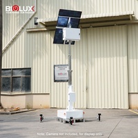 Tour de surveillance solaire HiGUARD avec système de caméra de sécurité, mât de 3,5 m, batterie 2560 Wh, IP65, MPPT 40 A pour la surveillance de sécurité