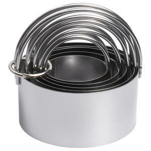 Olycoop Set Professionale di 5 Tagliabiscotti Rotondi in Metallo Ecologico con Manico - Product Image 1