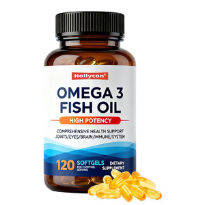 Oem טריפל כוח מעל 2100 מ "ג אומגה <span class=keywords><strong>3</strong></span> חומצות שומן חומצות שומן פרמיה פרמיה שנתפסו פרוע שמן דגים 120 ct אומגה <span class=keywords><strong>3</strong></span> שמן דגים - Product Image 2