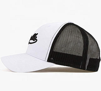 Gorra de béisbol clásica de malla frontal de algodón con ala curva de 6 paneles, gorra de camionero con bordado 3D de alta calidad personalizada