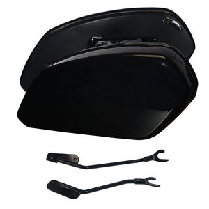 Sacoches de <span class=keywords><strong>moto</strong></span> noires brillantes pour Harley Softail Low Rider ST FXLRST 2022-2024 Street Bob 2018 + ABS et <span class=keywords><strong>cuir</strong></span> - Product Image 2