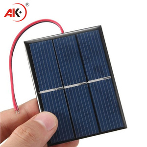 แผงโซลาร์เซลล์ Ak ขนาด 60x80 มม. โพลีคริสตัลไลน์ 1.5V 300mA พร้อมสายไฟ สำหรับทำของเล่น DIY - Product Image 1