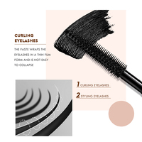 Vente en gros OEM Mascara liquide brun organique végétalien imperméable à l'eau maquillage Mascara noir avec logo personnalisé et marque privée pour allonger le curling