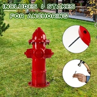Ornement en résine pour hydrant de pompiers « POUR CHIENS DE FAIRE LEUR BESOIN » avec un chiot mignon, décoration de jardin d'extérieur pour pelouse, cadeau sur le thème des animaux pour les amoureux des chiens