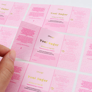 Logotipo de lujo Lámina de oro Estampado Etiquetas de productos Etiqueta adhesiva impresa personalizada Etiqueta cosmética impermeable - Product Image 1