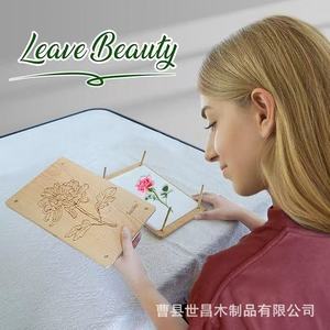 Tabla de madera para repujado con motivos de belleza, bambú, plantas, flores y hojas, herramienta de manualidades DIY para secado de especímenes y arte hecho a mano - Product Image 1