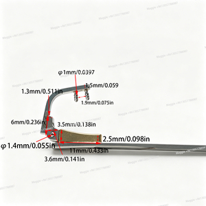 Glasses <strong>Parts</strong> Spring Hinge <strong>Eyeglass</strong> Accessories, Rimless Dual Rubber End Caps, Screw Lock Craft Temple Multi-Color Electroplated - Product Image 6