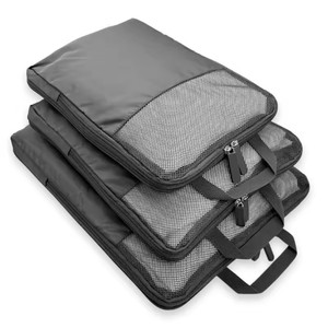 Organiseurs de voyage multifonctionnels personnalisables avec fermeture éclair bidirectionnelle, cubes de compression imperméables pour bagages, lot de <span class=keywords><strong>3</strong></span> - Product Image 1