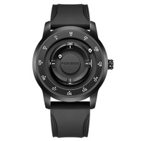 Reloj de Cuarzo LIGE FB0047 con Esfera Magnética de Levitación, Cronógrafo, Bisel Giratorio de Doble Vía para Hombre, Reloj de Pulsera Táctil