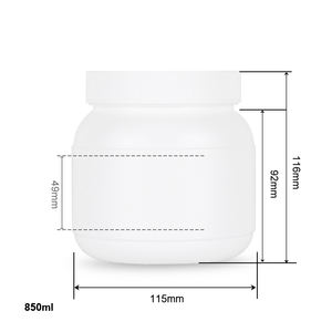 Conteneur de poudre rond en plastique HDPE écologique de 500ml du fabricant de confiance Conteneur de soins de la peau avec logo personnalisé avec fonction vide - Product Image 2