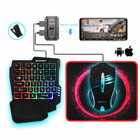 Venta caliente 5 en 1 Accesorios de videojuegos Gaming Mouse Keyboard Converter Combo Pack para Android IOS Mobile PUBG Gamer