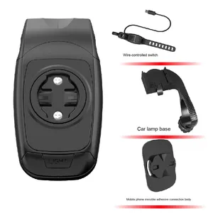 Étanche multifonctionnel vélo GPS ordinateur support LED phare ABS matériel tige Base équipement de cyclisme alimenté par batterie - Product Image 6