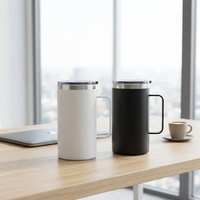 Gobelet isotherme en acier inoxydable de 24 oz avec poignée, bouteille d'eau personnalisée, thermos à double paroi sous vide, tasse à café