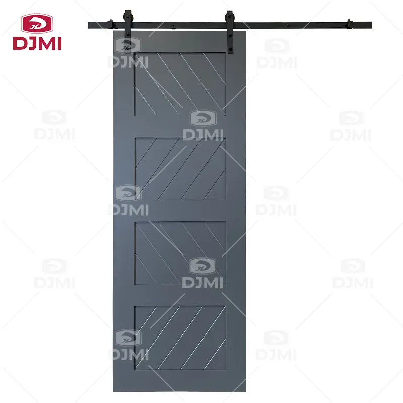 DJMI pintu geser ajaib dengan benar-benar tersembunyi, perangkat keras dan jalur pintu kayu dengan sistem geser tersembunyi pemasangan dinding