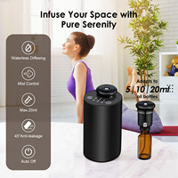 Diffuseur d'huiles essentielles en métal sans eau - Comprend 4x10ml d'huiles, purificateur d'air, aromathérapie, faible bruit 35dB, utilisation automobile et domestique