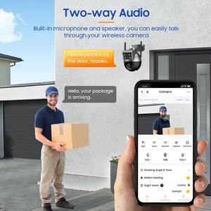 Wistino Hd <strong>Camera</strong> Double Lens 4MP Outdoor Waterproof Wfi CCTV <strong>Camera</strong> Auto Tracking Alarming 360 Ptz <strong>Camera</strong> - Product Image 6