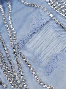 Shorts décontractés haut de gamme pour femmes, nouveaux jeans déchirés avec boutons et rivets, en denim de coton imprimé personnalisé, respirants et élégants - Product Image 4