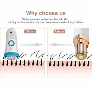 <b>Mini</b> Female Face Hair Shaving Tool Electric <b>Lipstick</b> Portable Painless Facial Hair Removal For Women Rechargeable With Led Light - Product Image 4