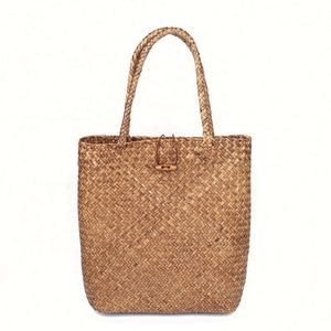 Sacs de plage en paille naturelle pour l'été, grands sacs fourre-tout tissés à la main, sacs à main de voyage pour femmes, sacs de shopping vintage de créateurs - Product Image 6