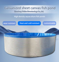 WOLIZE 58000L 10m de diamètre x 1.15m de hauteur réservoir d'aquaculture d'eau à débit biologique système d'élevage de poissons et de crevettes réservoir d'élevage
