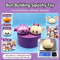 Jouet anti-stress Angel & Devil Squishy Bun, style aléatoire, 165g