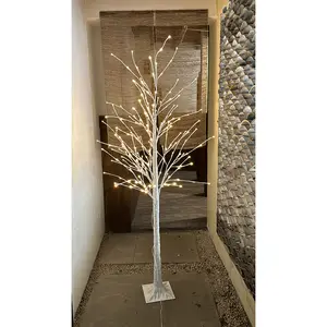 Lámpara de árbol de flores de fibra óptica Led romántica, luz de árbol Artificial Led para regalo, fiesta de vacaciones