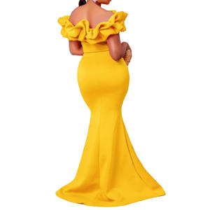 ชุดเดรสทอผ้าดีไซน์ล่าสุดสำหรับผู้หญิง ชุดราตรี แขนระบาย ชุดเพื่อนเจ้าสาว ดีไซน์เรียบหรู ชุดออกงาน 2025 - Product Image 4