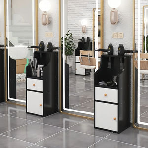 4 륜 수납 및 살롱 트롤리가있는 공장 직접 친환경 현대식 스테인리스 스틸 이발사 및 미용실 도구 캐비닛 - Product Image 2