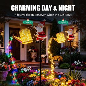 Luce Decorativa Natalizia a LED a Forma di Babbo Natale con Annaffiatoio, Alimentata a Corrente, da Esterno, Classificazione IP65, per Prato e Giardino (Colorata) - Product Image 6