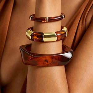 Nouveau Bracelet Rond Géométrique Unisexe en Alliage Teinté, Style Rétro Artistique, Tendance, Idéal Cadeau - Product Image 6