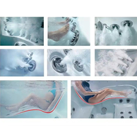 Spa de nage extérieur Bain à remous autoportant Spa d'hydromassage 2 personnes Bain à remous à jet d'air Grande baignoire extérieure pour deux adultes