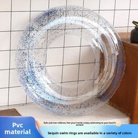 Bouée de natation gonflable unisexe pour adulte en PVC épaissi, transparente et colorée, style célébrité internet, avec support sous les aisselles