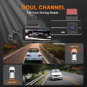 กล้องหน้ารถยนต์<span class=keywords><strong>4K</strong></span> + 2K Wi-Fi แบบ Dual Dash สำหรับรถยนต์หน้าจอขนาด3.39นิ้วฟังก์ชั่นบันทึกกลางคืนกล้องหน้าแผงหน้าปัดด้านหลัง - Product Image 6