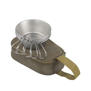 Juego de Vajilla Desechable Ecológico para Acampar al Aire Libre, Taza de Acero Inoxidable con Asa - Product Image 1