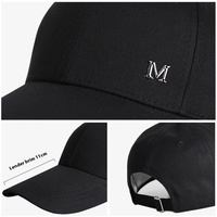Sans quantité minimale de commande Chapeaux avec logo personnalisé Chapeau de soleil d'été de style coréen Bec de canard étendu Protection UV Casquette de baseball noire imperméable