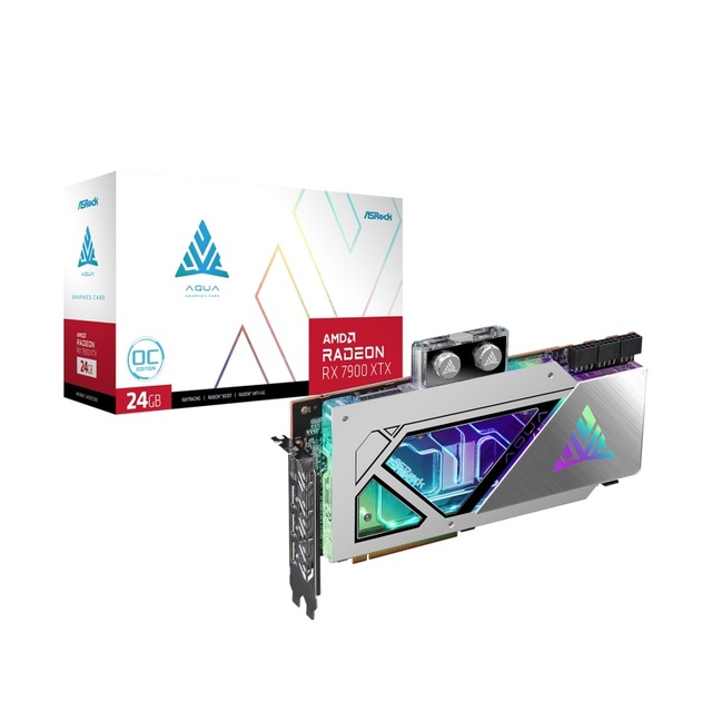 New Stock ASROCK RX 7900 XTX AQUA 24GB OC Gaming Graphics Card GPU Rx 7900xtx