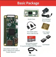 Komputer Raspberry Pi Zero 2W Kit Papan Pengembangan Quad-Core 64-Bit SoC Cortex-A53 CPU 1GHz untuk Raspberry Zero Nirkabel