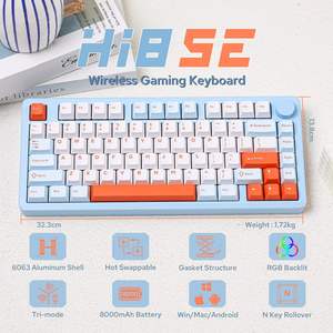 Teclado Inalámbrico para Juegos LEOBOG Hi8 SE, Teclado para Juegos Programable de Modo Triple, Teclado para Juegos con Iluminación RGB Intercambiable en Caliente - Product Image 4