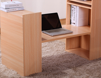Bureau moderne avec étagère de rangement, bureau d'étude avec remise et étagère