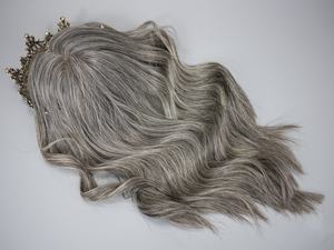 ฐานปิดฐานไหมดิบสีพริกไทยเกลือแบบยุโรปผมลอนแบบไม่สามารถมองเห็นได้ - Product Image 4