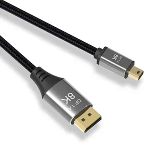 4K Mini DisplayPort zu DisplayPort Kabel 4K @ 60Hz 2K @ 144Hz Mini DP zu DP Thunderbolt Kabel MacBook Air/Pro Sur Audio Video Verwendung